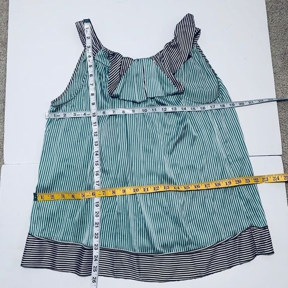 BCBGMaxazria Striped Halter Silk Top S - Picture 10 of 12